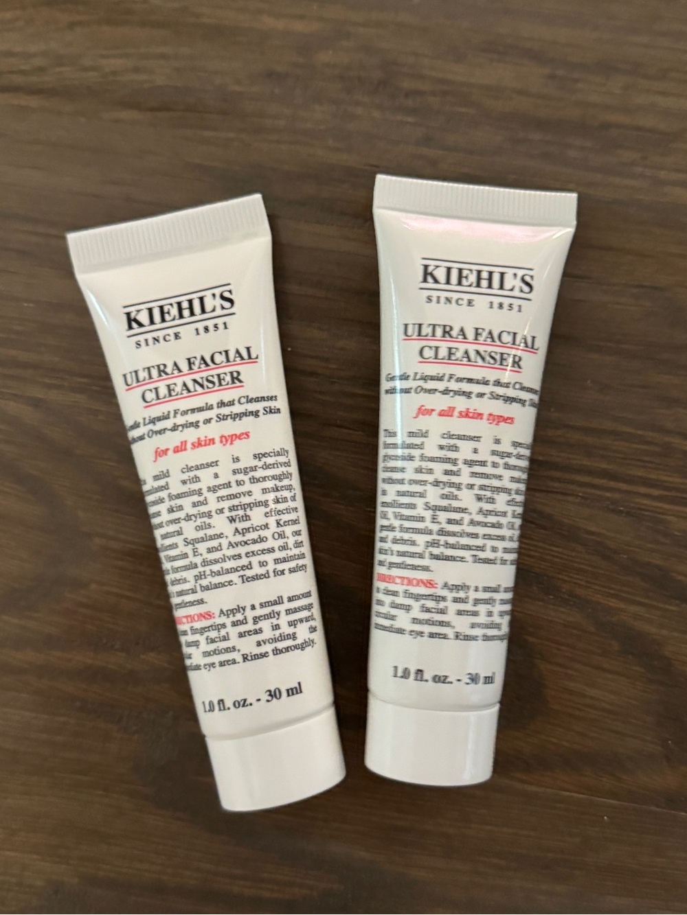 USED Kiehl’s Ultra Facial Cleanser 1 oz / 30ml – Set of 2